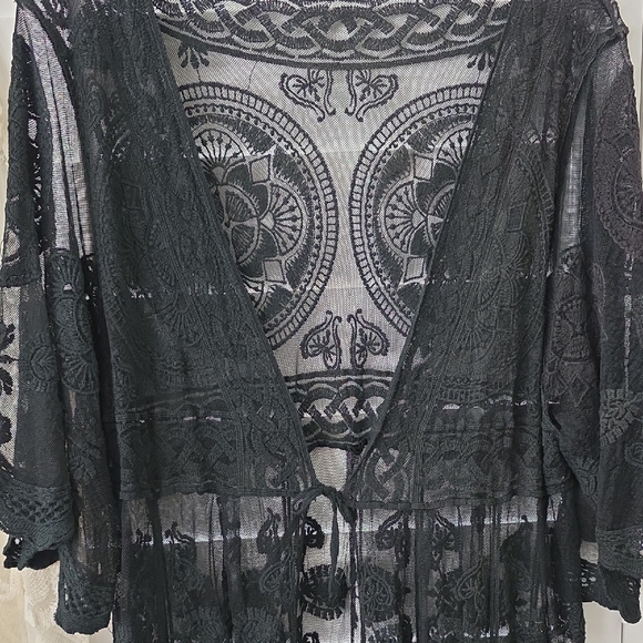 LC Lauren Conrad Cream Lace Mesh Top - Picture 7 of 8